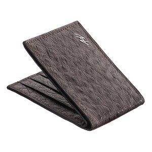 Elegant Ostrich Leather Wallet – Giftable Toasted Brown Color